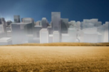 Digitally generated image field an buildings