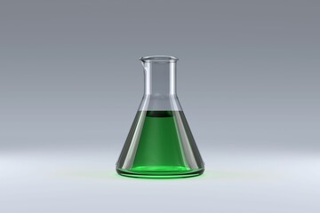 Conical flask with solution © vectorfusionart