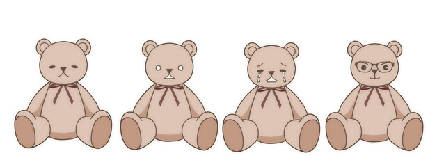 テディベアの表情いろいろ