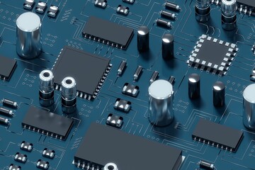 Close up of circuit board