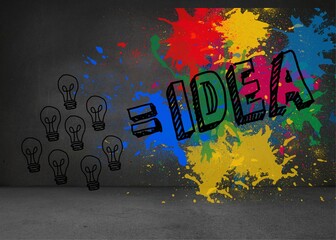 Idea on splashes in dark room