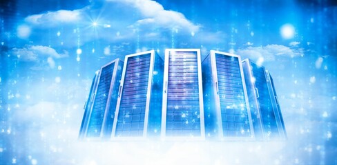 Digital image of blue servers