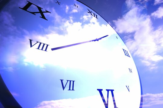 Digitally generated roman numeral clock