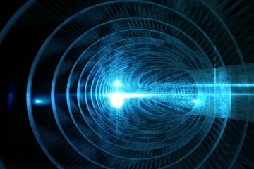 Futuristic spiral on black background