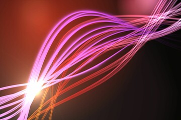 Curved laser light design in pink