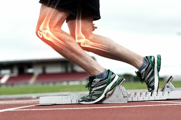 Runner experiencing knee pain