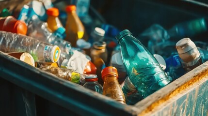 A close-up of a waste processor filtering out recyclable materials from general waste.