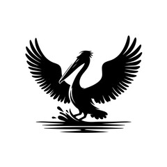 Obraz premium pelican silhouettes , pelican vector