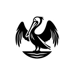 Obraz premium pelican silhouettes , pelican vector