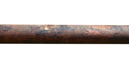 old rusty steel pole isolated