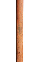rusty metal pole isolated