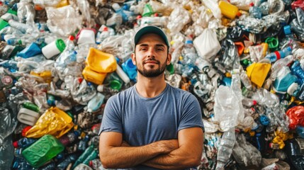 A large eco-friendly waste processor converting plastic into reusable material.