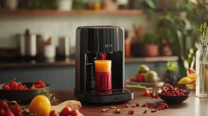 A promotional image of portable 3D food printers for home kitchen use.