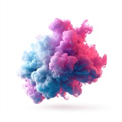 Obraz premium Abstract cloud of vibrant pink and blue ink
