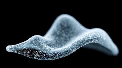 Fototapeta premium Abstract organic shape with detailed texture and flowing form particles