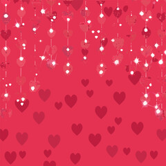 valentine background with hearts