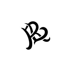 RL, LR letters abstract logo monogram