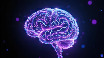 Glowing Brain: Neural Network, Artificial Intelligence, and Cognitive Function - Powered by Adobe