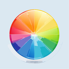 Obraz premium Fractal glass gradient background with vibrant color and warm light