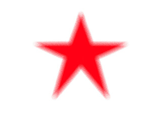 red star on white background