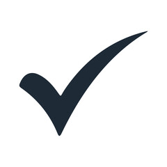 Check mark. Right tick.Vector linear icon illustration isolated on white background.