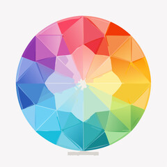 Fractal glass gradient background with vibrant color and warm light