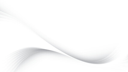 Abstract white and gray color, modern design stripes background with curve lines. Vector illustration.