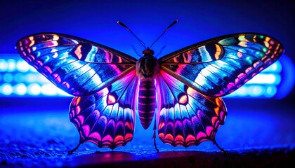 Vibrant Butterfly Wings, Night Macro - Macro photography