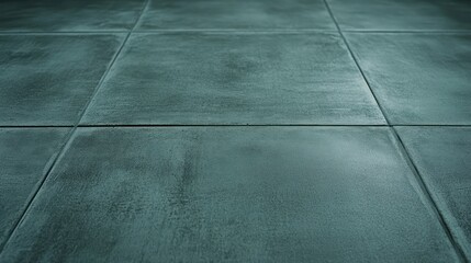 Teal Concrete Tiles: Modern Minimalist Texture with Subtle Surface Variations and Clean Lines