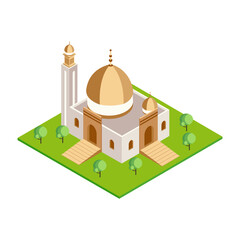 Modern Islamic Mosque Illustration
