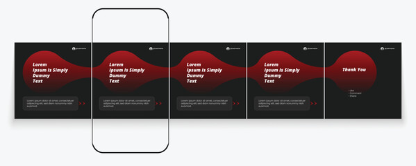 Set of LinkedIn carousel post, social media Instagram carousel post, modern and editable business carousel template design	