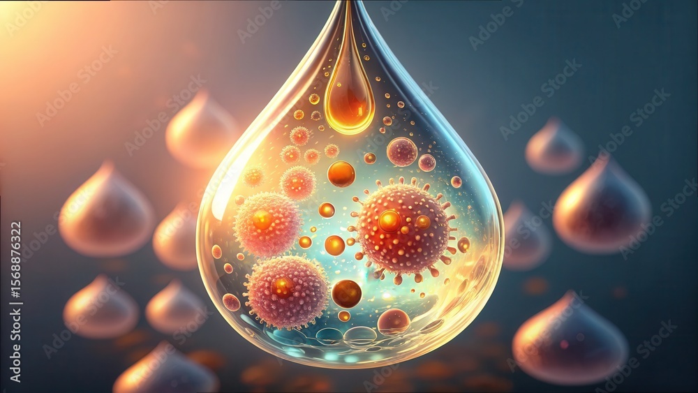 Poster Liquid Enzyme Droplet with Suspended Particles in Low Resolution