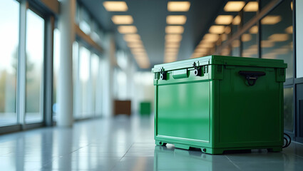 Innovative Imagery of Repurposed Second Life EV Batteries for Energy Storage: Showcasing Sustainability and Recycling in Modern Applications with Space for Text