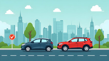 Government Incentives for Electric Vehicles: Official Emblems and Policy Support in Sustainable Transport - Stock Photo Concept with Empty Space