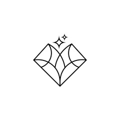 Minimalist Gemstone Logo Design Concept