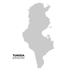 Dotted Map of Tunisia