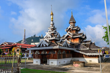 A Thai Buddhist temple located in Mae Hong Son, Thailand.