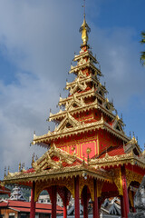 A Thai Buddhist temple located in Mae Hong Son, Thailand.
