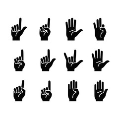 Hand Gestures A Collection of 12 Unique Hand Icons and Symbols
