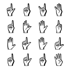 Hand Gesture Illustrations A Collection of Simple Hand Signs and Symbols
