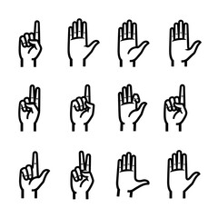 Hand Gestures A Collection of Simple Line Drawings for Visual Communication