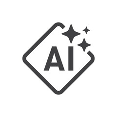 Ai generated symbol. Artificial intelligence icon. Vector illustration.