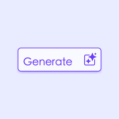 Generate AI button Vector illustration.