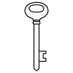 silhouette photo of key on white background