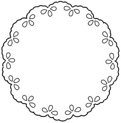 레이스 원형 프레임 손그림