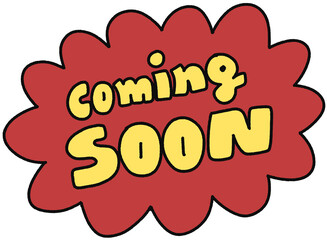 COMING SOON 예고 텍스트 일러스트 스티커