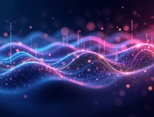 Futuristic AI wearable wristband with holographic display