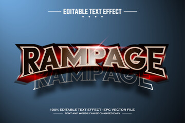 Fototapeta premium Rampage 3D editable text effect template