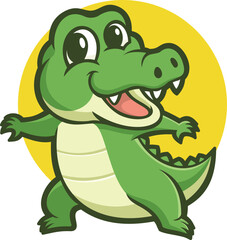 cartoon dino animal funny green smile