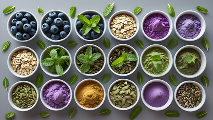 An Abundance of Wholesome Ingredients: A Culinary Flat Lay